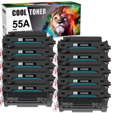 10 Pack 55A CE255A Toner Cartridge Compatible with HP LaserJet P3015d 3015n 3016 picture