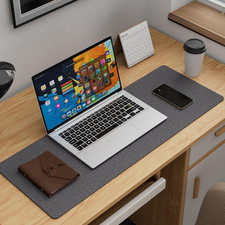 Large Felt Desk Mat, Non-Slip Office Desk Pad for Keyboard & Mouse, 31.5x11.8 picture