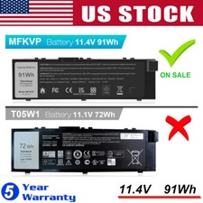 91Wh MFKVP Laptop Battery For Dell Precision 7510 7710 RDYCT D7YCT 0TWCPG T05W1 picture