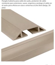 Pangda Beige Floor Cord Cover 30 ft Self-Adhesive Heavy Duty PVC 2.95in picture