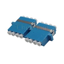50pcs LC Quad Fiber Optic Adapter SM Blue FTTH Coupler 4 cores LC/UPC Connector picture