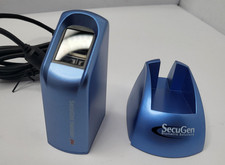 SecuGen Hamster Plus HSDU03P USB Fingerprint Scanner W/ Stand Blue Biometric picture