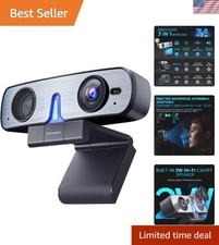 2K Webcam with Speaker, Webcam for PC, HD Web Cam with Noise Reduction Mic/Ha... picture