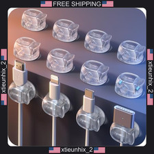 Cable Clips Dual Spring Lock Adhesive Cord Organizer for Desk, Nightstand, Car picture
