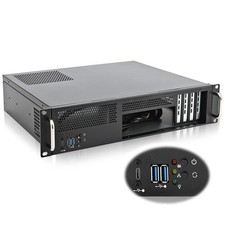 RackChoice 2U Server Chassis Short Depth 14.17 Front I/O with 2 x 3.5“ (int.) mA picture