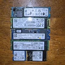 Lot of 5 /512GB NVMe SATA M.2 SSD SSD NVMe/PCIe Mixed Brands/ Mixed speed. Wiped picture