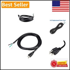 10ft 14 Gauge Heavy-Duty Power Supply Cord with NEMA 5-15 Plug and Open End picture