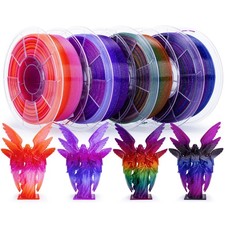ZIRO Twnkle Fast Color Gradient PLA 4 Pack, Galaxy Effect 1KG X 4 PLA picture
