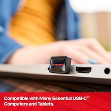 SANDISK 128GB EXTREME FIT USB-C FLASH DRIVE - UP TO 400MB/S READ SPEEDS, - picture
