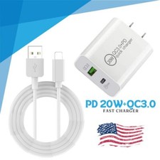 For iPhone 14 13 12 11 Pro Max Plus Charger Cable 3/6Ft PD 20W Power Adapter Lot picture