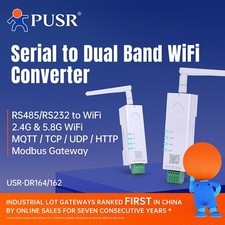 PUSR Serial to Dual Band WiFi RS485/RS232 to WiFi Converter Modbus Gateway picture
