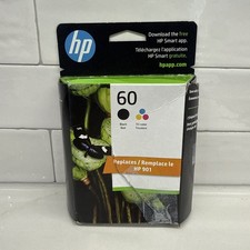 NEW / OPEN BOX Genuine HP 60 (901) Black & Tri-Color 2-Pack Ink OEM Exp 07/2026 picture