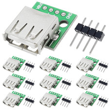 10 Pcs USB Type a Female to DIP Adapter 2.54Mm 4 Pin USB 2.0 Type a Socket to DI picture