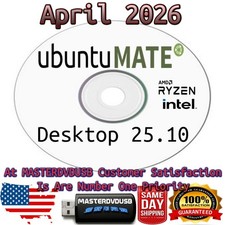 Ubuntu MATE 25.10 Desktop – Bootable DVD Live/Installer Same Day Shipping USA picture