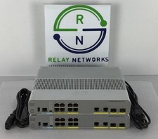 LOT OF 2 Cisco WS-C3560CX-8PC-S 8x 1 GE RJ45 PoE+ 2x 1G SFP Switch picture