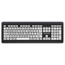 Magnus 325 | Wireless Large Print Full Size Computer Keyboard | High Contrast... picture