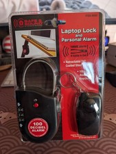 Safe & Sound ITSS-9500 Laptop Lock 100dB Alarm Retractable Cable New picture