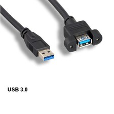 [10X] 3' Panel-Mount Spuer Speed USB 3.0 Type A Extension Cable 5Gbps PC Data picture
