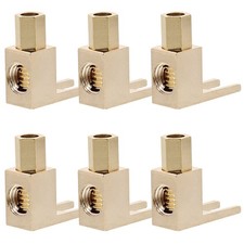 30 PCS Copper Banana Jack to Spade Plug Adapter, L Type Audio Terminal picture