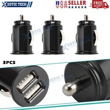 3 Pack Fast Car Charger Adapter for iPhone Samsung Android Cell Phone 2 USB Port picture