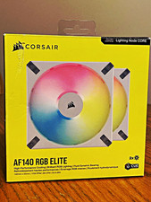 Corsair AF140 RGB ELITE 140mm White RGB 2 Pack picture
