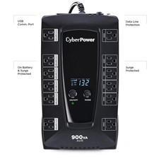 CyberPower AVRG900LCD 900VA 480W UPS 120V AC 12 NEMA 5-15R picture