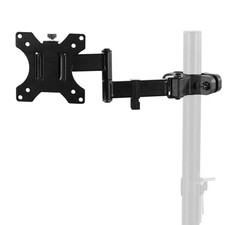VIVO Steel Universal Full Motion Pole Mount Monitor Extended Arm Clamp, Black  picture
