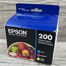 Genuine Epson 200 Cyan/Magenta/Yellow Ink Cartridge T200520 Exp. 10/2024 -Sealed picture