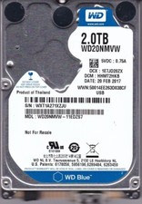 WD20NMVW-11EDZS7 dcm: HHMT2HKB s/n: WXT1A2 FEB/ 2017 2TB USB 3.0 WESTERN DIGITAL picture