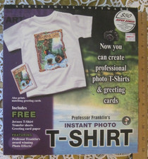 Instant Photo T-shirt and greeting card creator computer program two CDs +1shirt picture