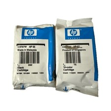 2 Pack Genuine HP 96 & 97 Black Color C8767WN C9363WN Ink Cartridge Bag Set New picture