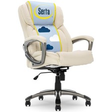Executive Office Chair Ergonomic Lumbar Support Leather 43520B Serta picture