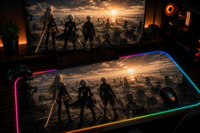2B A2 RGB XXL Gaming Mouse Pad NieR Automata Desk Mat Anime LED picture