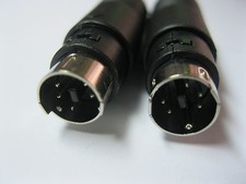 4 Pcs DIN Plug Male Connector 5 Pin Mini with Plastic Handle New picture