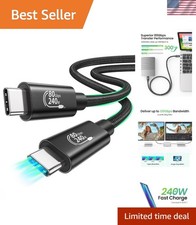 10FT Thunderbolt 5 Cable: Fast 80Gbps Transfer & 16K/8K Display Compatibility picture
