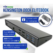 OEM Kensington USB-C Universal Dual 4K Dock Station for HP EliteBook 840 G5 w/AC picture