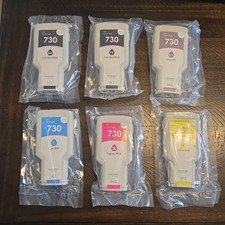 730 Ink Cartridges For HP High-Capacity 300ml 6Pack P2V68A P2V69A P2V70A  P2V72A picture