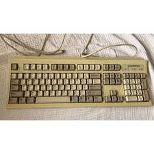 Vintage Micron RT6856TW PS/2 Keyboard NMB Tactile Clicky Retro PC Windows 95 picture