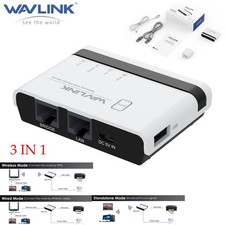 WAVLINK 3 IN 1 USB Wireless Print Server WiFi Print Server 10/100Mbps LAN/Bridge picture