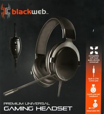 NEW Blackweb Premium Universal Gaming Headset Detachable Micro 3.5mm Jack  picture