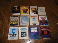 12 Vintage Lot Computer Guides Manuals Textbooks C / C++ Workout Database Window picture