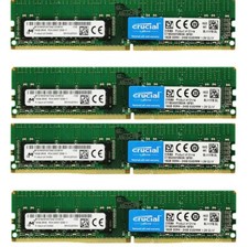 Crucial 64GB (4X16GB) DDR4 2400MHz PC4-19200 ECC UDIMM Memory Ram CT16G4WFD824A picture