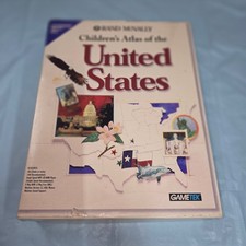 Vintage 1994 Rand McNally Children's Atlas USA GameTek PC CD-ROM Big Box picture