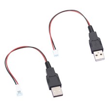 Durability USB A Male To XH2.54 2Pin Terminal Wire For DIY Project Power Supply picture