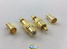RCA Male & Female 50oHm Jack Solder crimp RG58 LMR195 RG142 Straight RF connectr picture