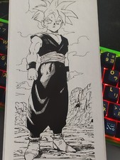 Teen Gohan SSJ DBZ Dragon Ball Z Retro Nostalgia Sticker Holographic Water Proof picture