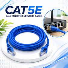 Cat5e LAN Network Cable RJ45 Ethernet Patch Lead High Speed LAN Cord 1M 15M Blue picture