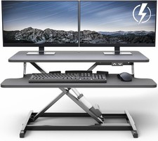 32 inch Electric Motor Desk Converter, Height Adjustable Riser, Sit to Stand picture