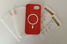 Miracase iPhone 16e MagSafe Liquid Silicone Case Shockproof Drop Protect Red picture