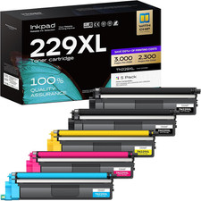 Inkpad TN229XL Toner Cartridges 5 Pack Replacement for Brother MFC-L3780CDW | Co picture